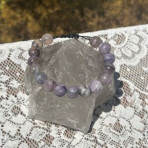HM084 Bracelet Natural Matte Amethyst Adjustable
